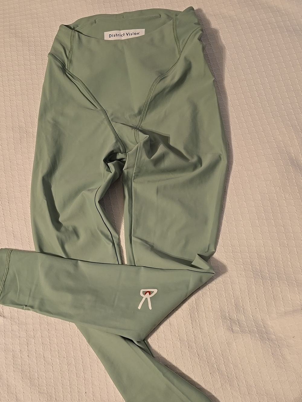 District Vision Pocketed Studio Long Leggings – Sage Green – Performance Running
